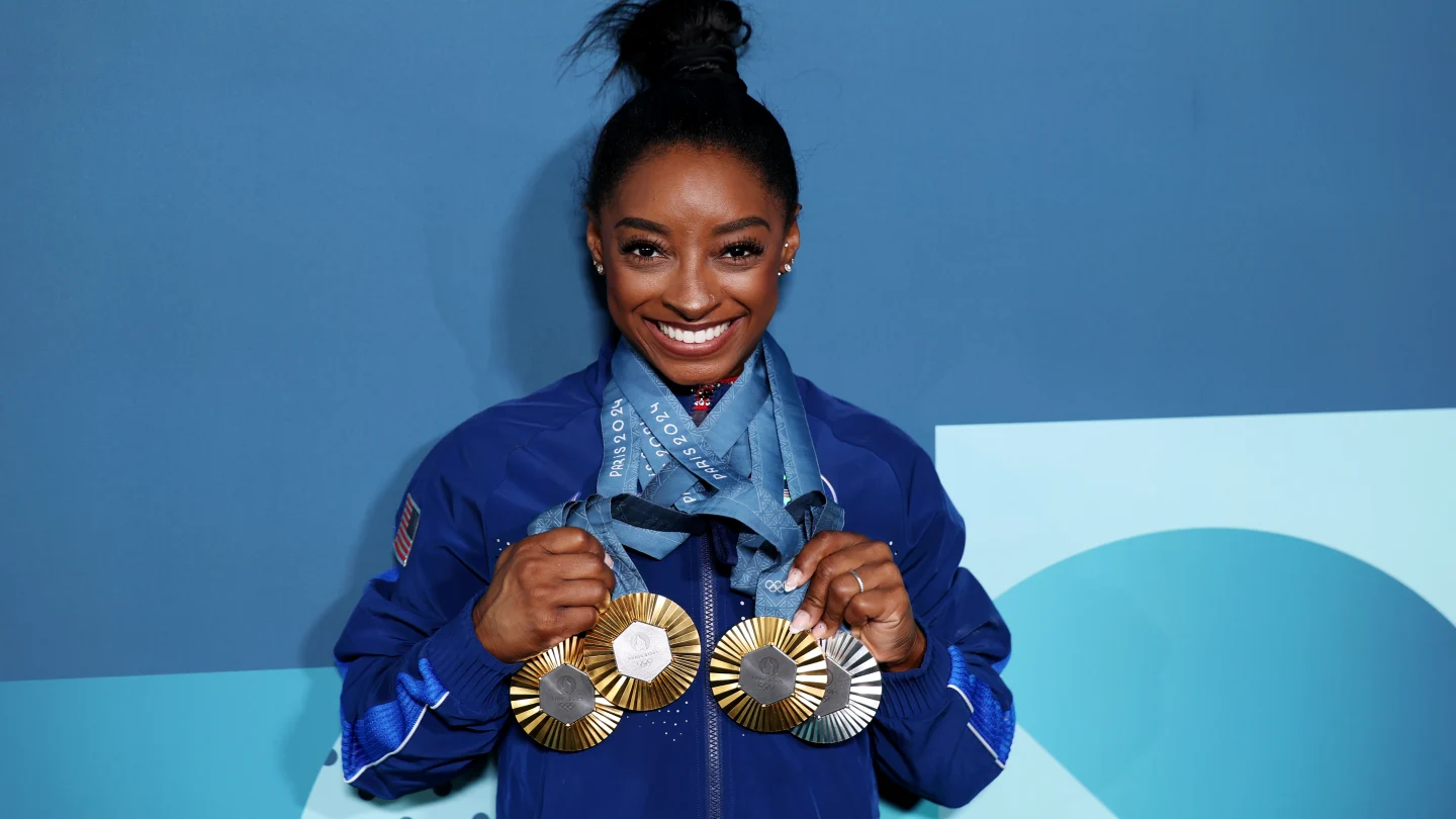 How Simone Biles treated herself in Paris after winning Olympic gold